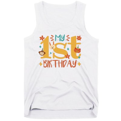 My First Birthday Animal Tank Top