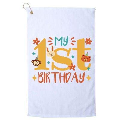 My First Birthday Animal Golf Towel