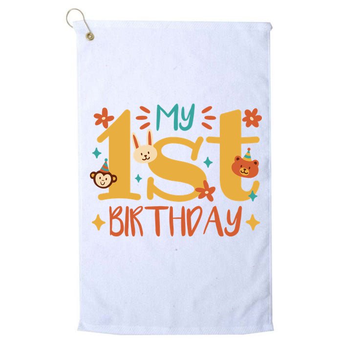 My First Birthday Animal Golf Towel