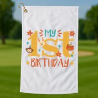 My First Birthday Animal Golf Towel