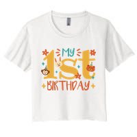 My First Birthday Animal Crop Top