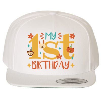 My First Birthday Animal Wool Snapback Cap