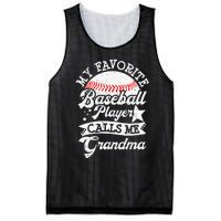 My Favorite Baseball Player Calls Me Grandma Baseball Family Mesh Reversible Basketball Jersey Tank