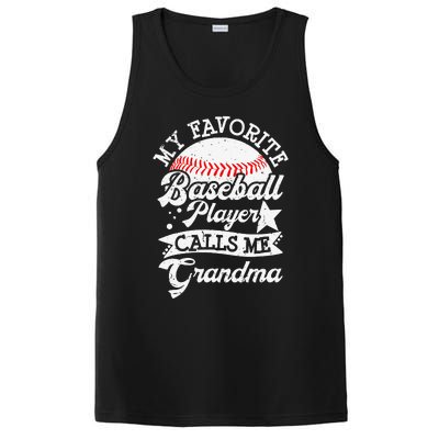 My Favorite Baseball Player Calls Me Grandma Baseball Family PosiCharge Competitor Tank