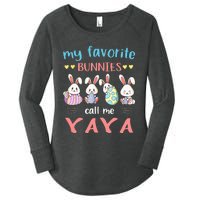 My Favorite Bunnies Call Me Yaya Bunny Eggs Hunting Women's Perfect Tri Tunic Long Sleeve Shirt