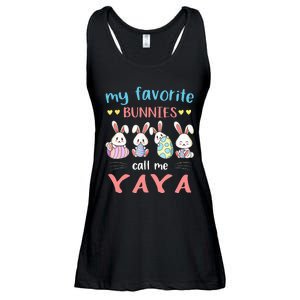 My Favorite Bunnies Call Me Yaya Bunny Eggs Hunting Ladies Essential Flowy Tank