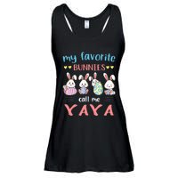 My Favorite Bunnies Call Me Yaya Bunny Eggs Hunting Ladies Essential Flowy Tank