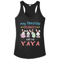 My Favorite Bunnies Call Me Yaya Bunny Eggs Hunting Ladies PosiCharge Competitor Racerback Tank