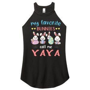 My Favorite Bunnies Call Me Yaya Bunny Eggs Hunting Women's Perfect Tri Rocker Tank