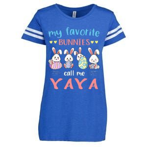 My Favorite Bunnies Call Me Yaya Bunny Eggs Hunting Enza Ladies Jersey Football T-Shirt