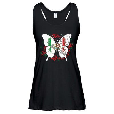 Mexican Flag Butterfly Mexicans Ladies Essential Flowy Tank