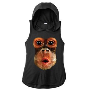 Monkey Face Breath Funny Women Monkey Face Breath Ladies PosiCharge Tri-Blend Wicking Draft Hoodie Tank