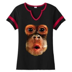 Monkey Face Breath Funny Women Monkey Face Breath Ladies Halftime Notch Neck Tee