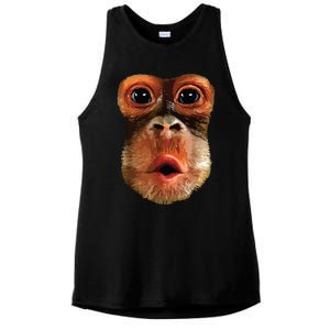 Monkey Face Breath Funny Women Monkey Face Breath Ladies PosiCharge Tri-Blend Wicking Tank