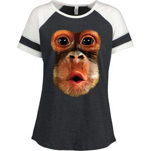 Monkey Face Breath Funny Women Monkey Face Breath Enza Ladies Jersey Colorblock Tee