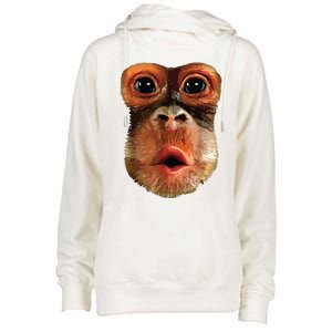 Monkey Face Breath Funny Women Monkey Face Breath Womens Funnel Neck Pullover Hood