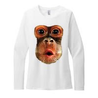 Monkey Face Breath Funny Women Monkey Face Breath Womens CVC Long Sleeve Shirt