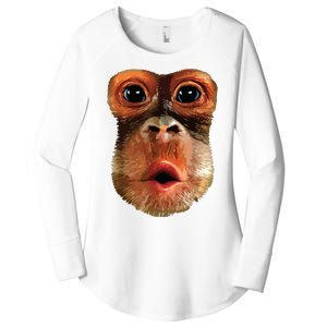 Monkey Face Breath Funny Women Monkey Face Breath Women's Perfect Tri Tunic Long Sleeve Shirt