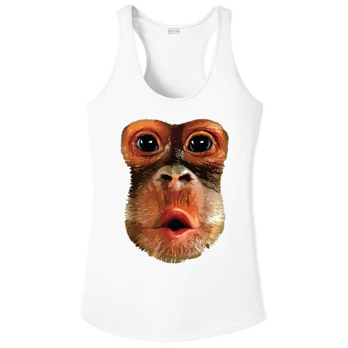 Monkey Face Breath Funny Women Monkey Face Breath Ladies PosiCharge Competitor Racerback Tank