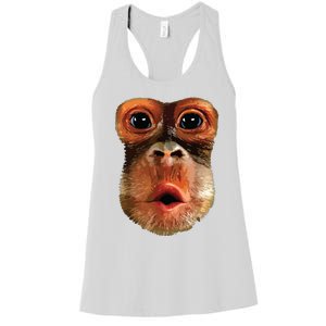 Monkey Face Breath Funny Women Monkey Face Breath Women's Racerback Tank