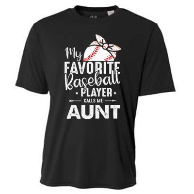 My Favorite Baseball Player Call Me Aunt Mother's Day Cooling Performance Crew T-Shirt