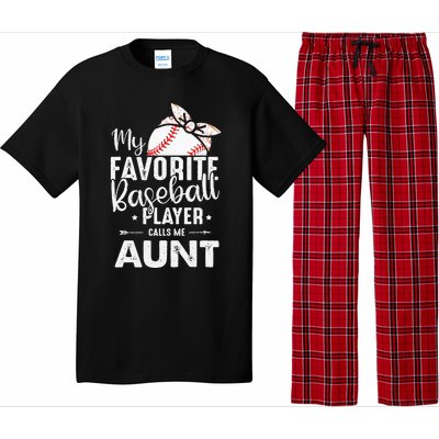 My Favorite Baseball Player Call Me Aunt Mother's Day Pajama Set