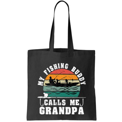 My Fishing Buddy Calls Me Grandpa Vintage Fishing Fisherman Bag