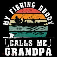 My Fishing Buddy Calls Me Grandpa Vintage Fishing Fisherman Baby Bodysuit