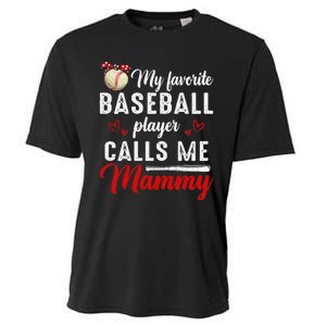 My Favorite Baseball Player Calls Me Mammy Cute Mother's Day Cooling Performance Crew T-Shirt