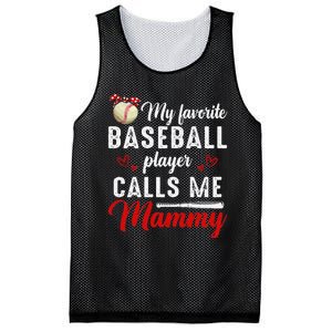 My Favorite Baseball Player Calls Me Mammy Cute Mother's Day Mesh Reversible Basketball Jersey Tank