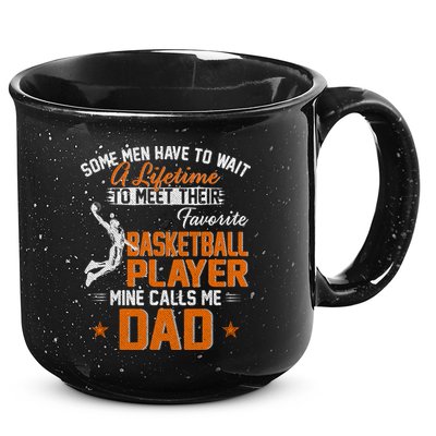 My Favorite Basketball Player Calls Me Dad Gift For Father 15oz Campfire Ceramic Mug