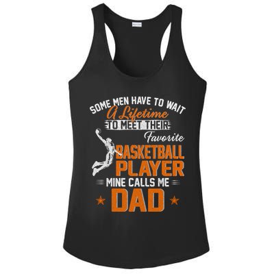My Favorite Basketball Player Calls Me Dad Gift For Father Ladies PosiCharge Competitor Racerback Tank