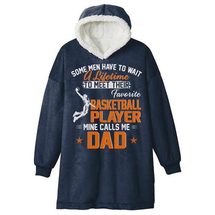 My Favorite Basketball Player Calls Me Dad Gift For Father Hooded Wearable Blanket