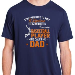 My Favorite Basketball Player Calls Me Dad Gift For Father Adult ChromaSoft Performance T-Shirt