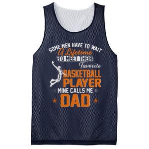 My Favorite Basketball Player Calls Me Dad Gift For Father Mesh Reversible Basketball Jersey Tank