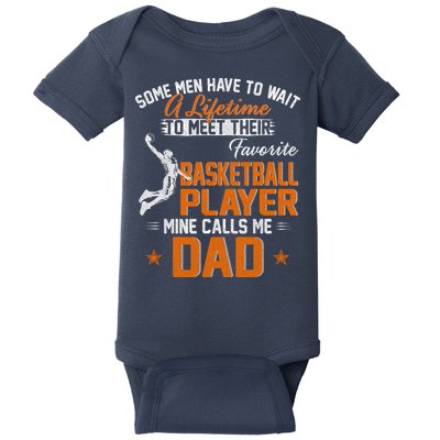 My Favorite Basketball Player Calls Me Dad Gift For Father Baby Bodysuit