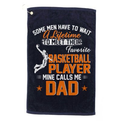 My Favorite Basketball Player Calls Me Dad Gift For Father Golf Towel
