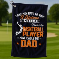 My Favorite Basketball Player Calls Me Dad Gift For Father Golf Towel