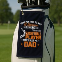 My Favorite Basketball Player Calls Me Dad Gift For Father Golf Towel