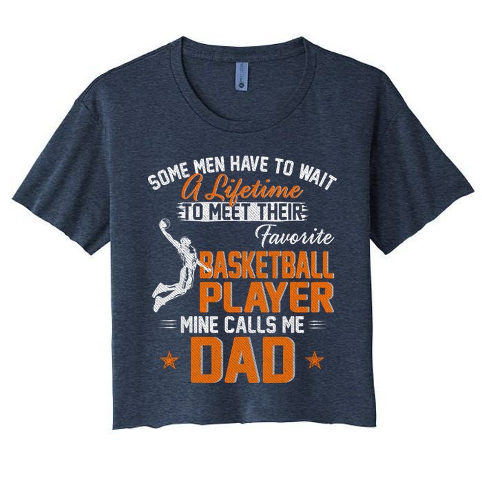 My Favorite Basketball Player Calls Me Dad Gift For Father Crop Top