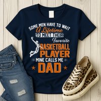 My Favorite Basketball Player Calls Me Dad Gift For Father Womens T-Shirt