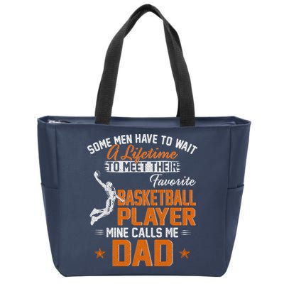 My Favorite Basketball Player Calls Me Dad Gift For Father Zip Tote Bag