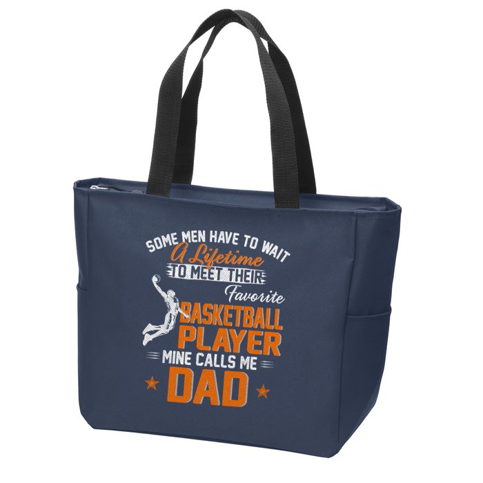 My Favorite Basketball Player Calls Me Dad Gift For Father Zip Tote Bag