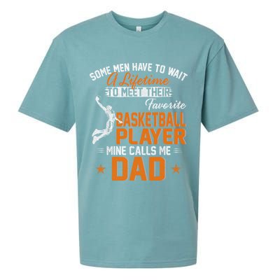 My Favorite Basketball Player Calls Me Dad Gift For Father Sueded Cloud Jersey T-Shirt