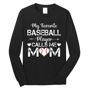 My Favorite Baseball Player Calls Me Mom Mothers Day Long Sleeve Shirt