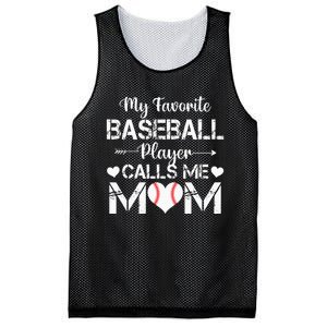 My Favorite Baseball Player Calls Me Mom Mothers Day Mesh Reversible Basketball Jersey Tank