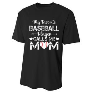 My Favorite Baseball Player Calls Me Mom Mothers Day Performance Sprint T-Shirt