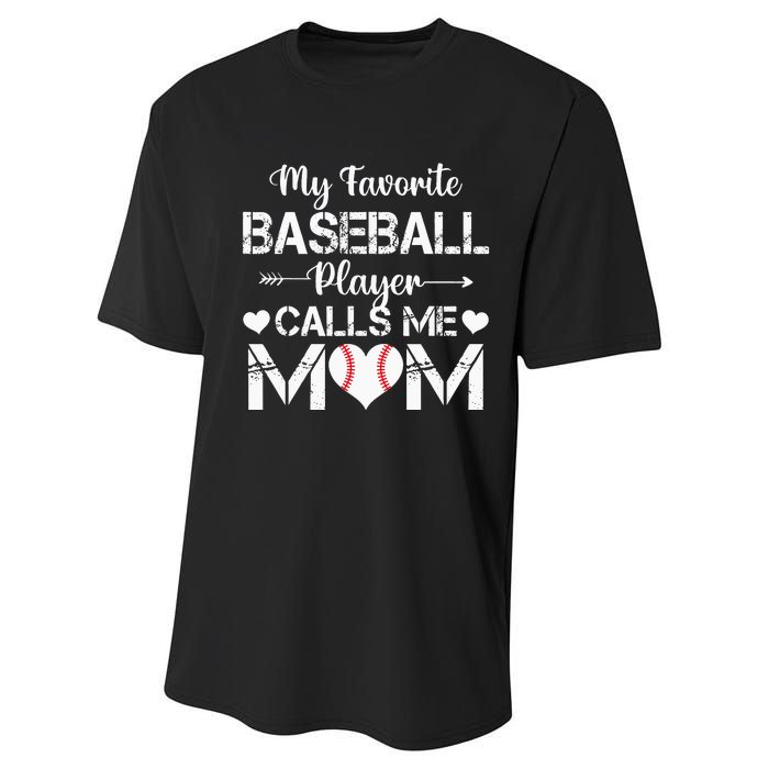 My Favorite Baseball Player Calls Me Mom Mothers Day Performance Sprint T-Shirt