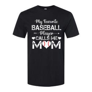 My Favorite Baseball Player Calls Me Mom Mothers Day Softstyle CVC T-Shirt