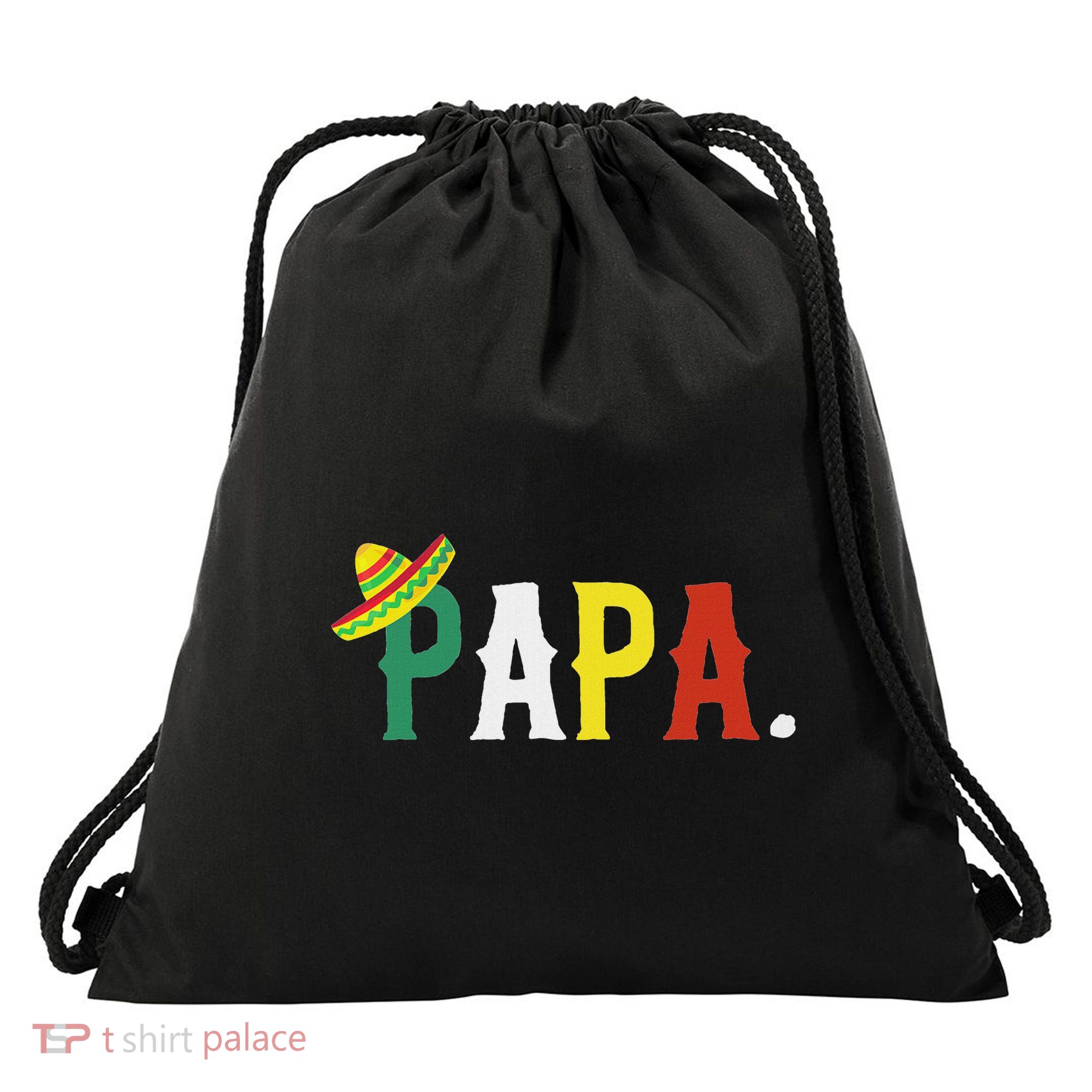 Mexican Fiesta Birthday Party Theme Papa Matching Family Dad Drawstring Bag